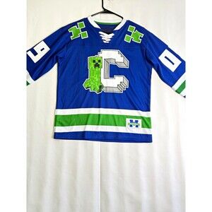 Minecraft Boys Hockey Jersey Creeper
